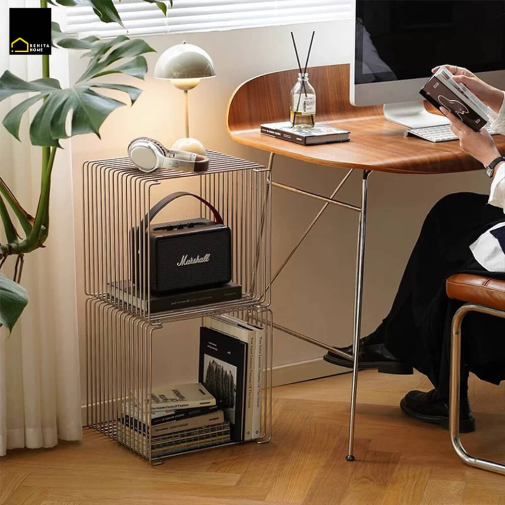 โต๊ะข้าง RENITA HOME รุ่น ADDY ขนาด 35X35X35 ซม. เหล็กอบสี สไตล์โมเดิร์น